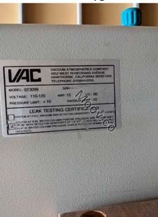 VAC (VACUUM ATMOSPHERES COMPANY) 023099
